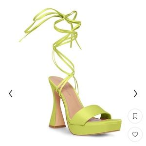 Lime green madden girl Zorra Women's Lace-Up Dress Sandals